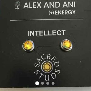 Alex & Ani Energy Sacred Stud Earrings (topaz)